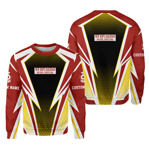 Railspirit Personalized New Hope Railroad Sweatshirt Lightning Graphic Style Shirt Gift Idea For Train Lover