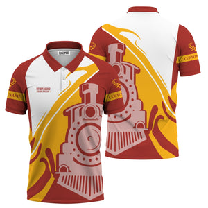 Railspirit Personalized New Hope Railroad Polo Shirt Flame-Inspired Style Shirt Gift Idea For Train Lovers