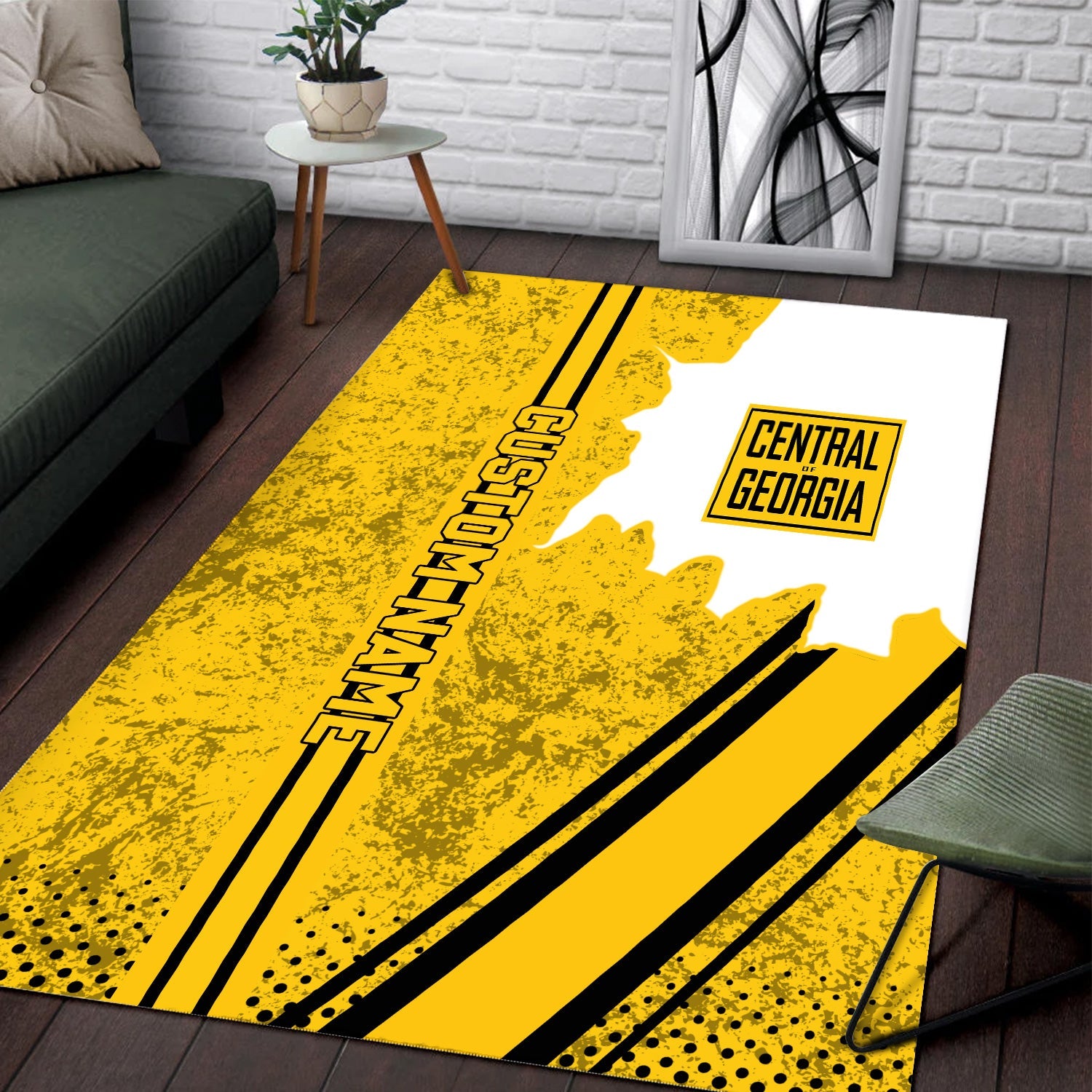 Railspirit Personalized Central of Georgia Railway Area Rug Vintage All Over Printed Rug