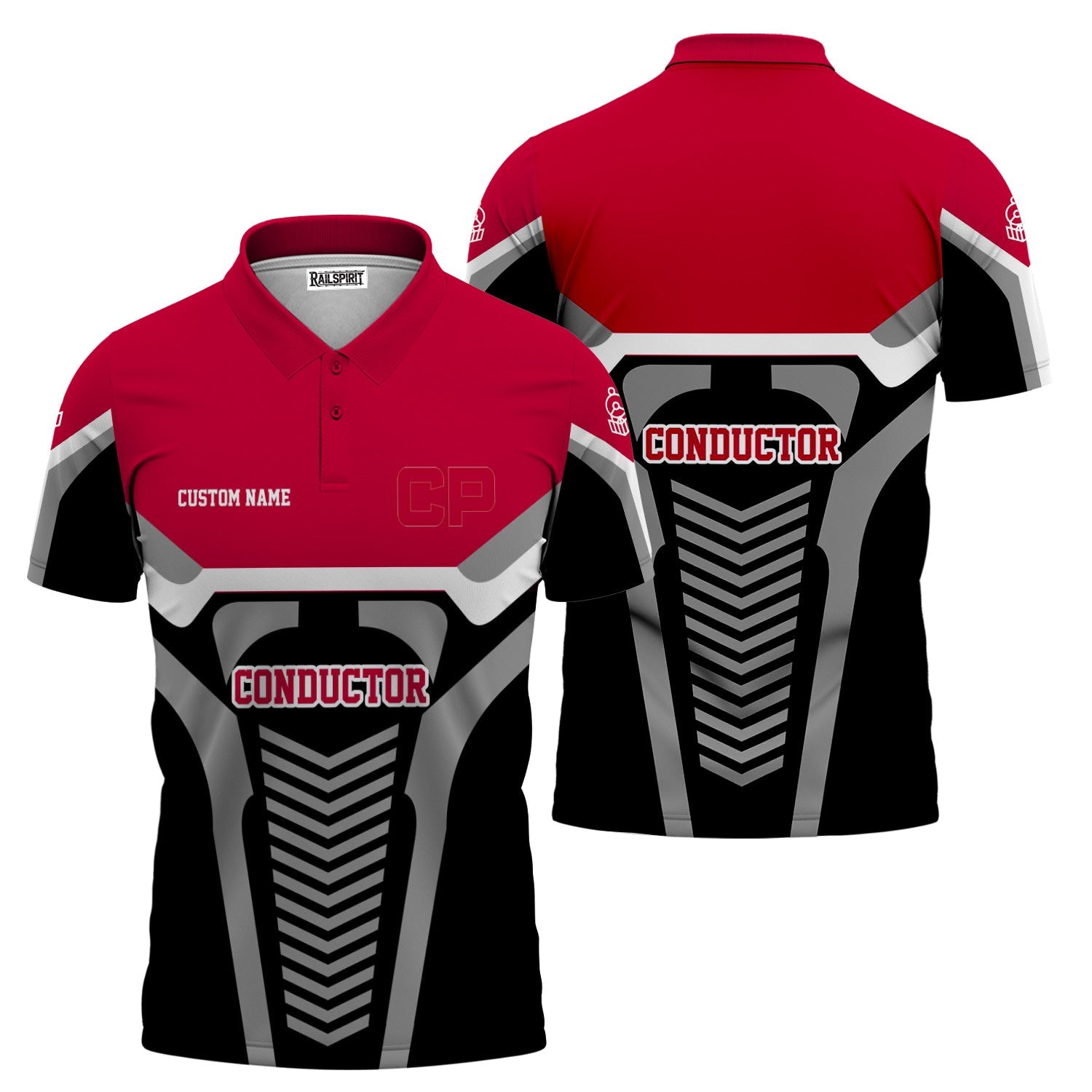 Railspirit Personalized Canadian Pacific Railroad Polo Shirt Track-Inspired with Custom Job Position  Train Shirt