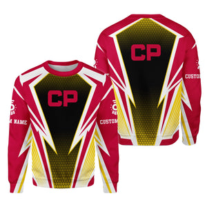 Railspirit Personalized Canadian Pacific Railroad Sweatshirt Lightning Graphic Style Shirt Gift Idea For Train Lover