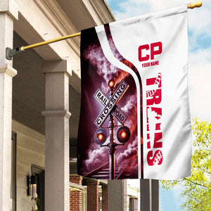 Railspirit Personalized Canadian Pacific Railroad Garden Flag Railroad Crossing Sign Flag All Over Print