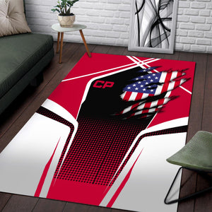 Railspirit Personalized Canadian Pacific Railroad Area Rug American Eagle Vintage Train Rug