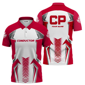 Railspirit Personalized Canadian Pacific Railroad Polo Shirt Standout Style with Custom Position Train Shirt