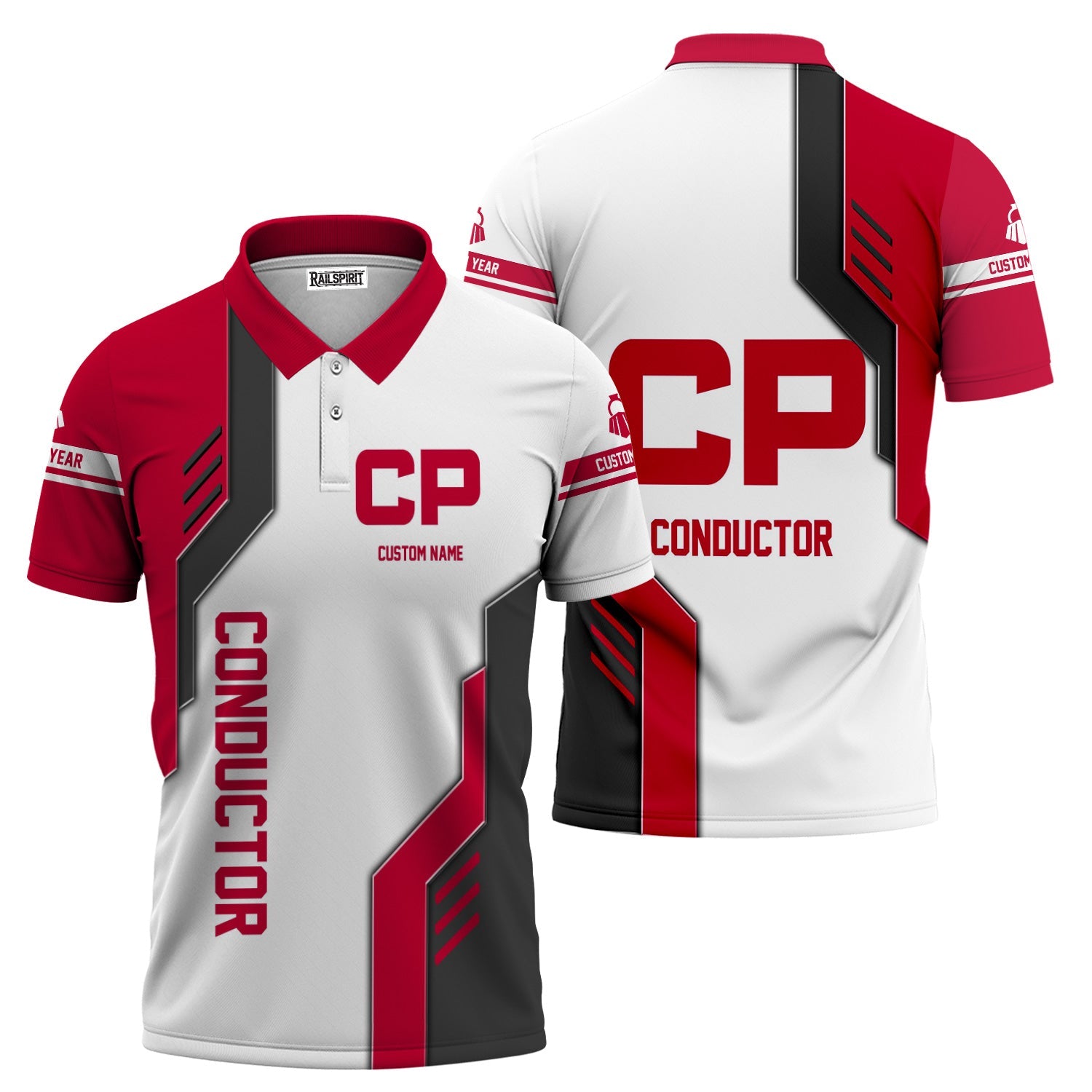Railspirit Personalized Canadian Pacific Railroad Polo Shirt Unique Railway Style with Custom Job Train Shirt