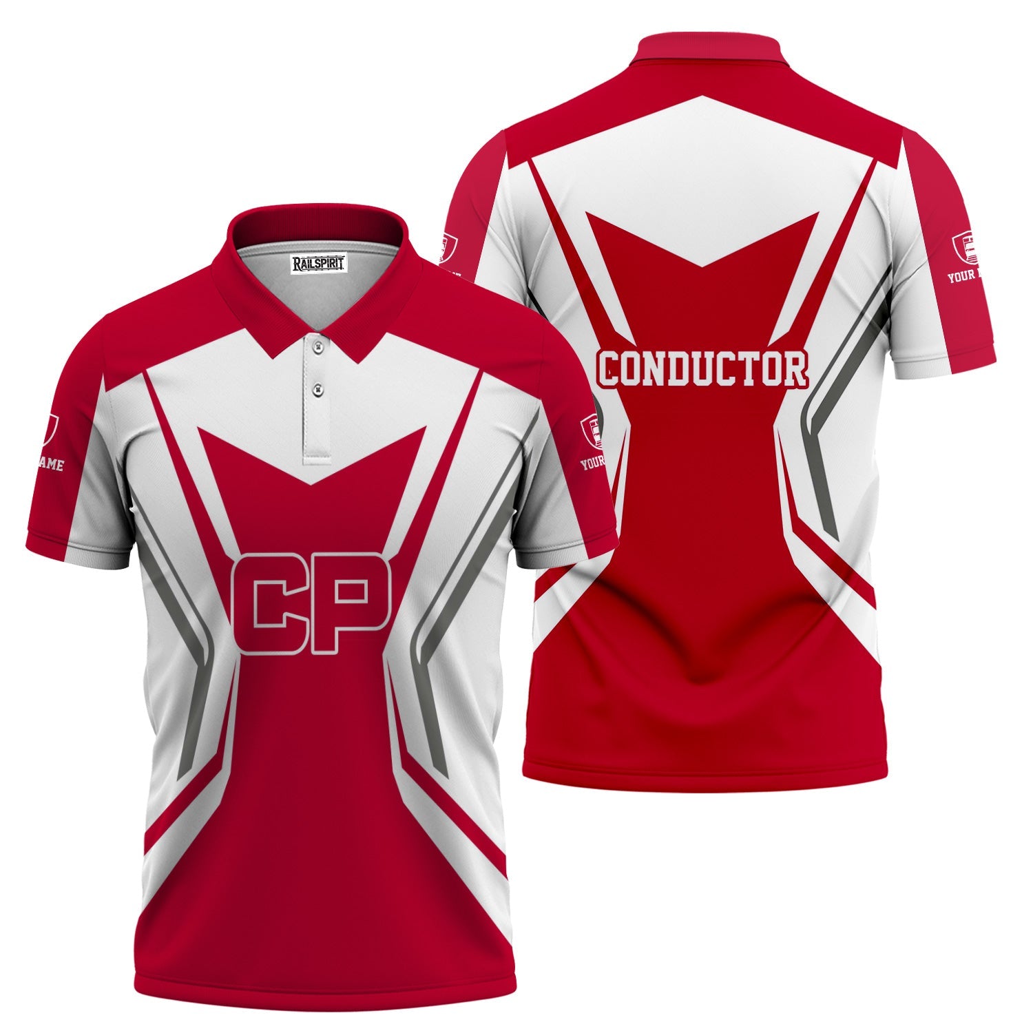 Railspirit Personalized Canadian Pacific Railroad Polo Shirt Unique Style with Custom Job Train Shirt