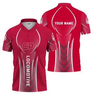 Railspirit Personalized Canadian Pacific Railroad Polo Shirt Striking Line Style Train Shirt For Locomotive Lovers