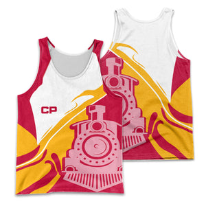 Railspirit Personalized Canadian Pacific Railroad Men Tank Top Flame-Inspired Style Shirt Gift Idea For Train Lovers