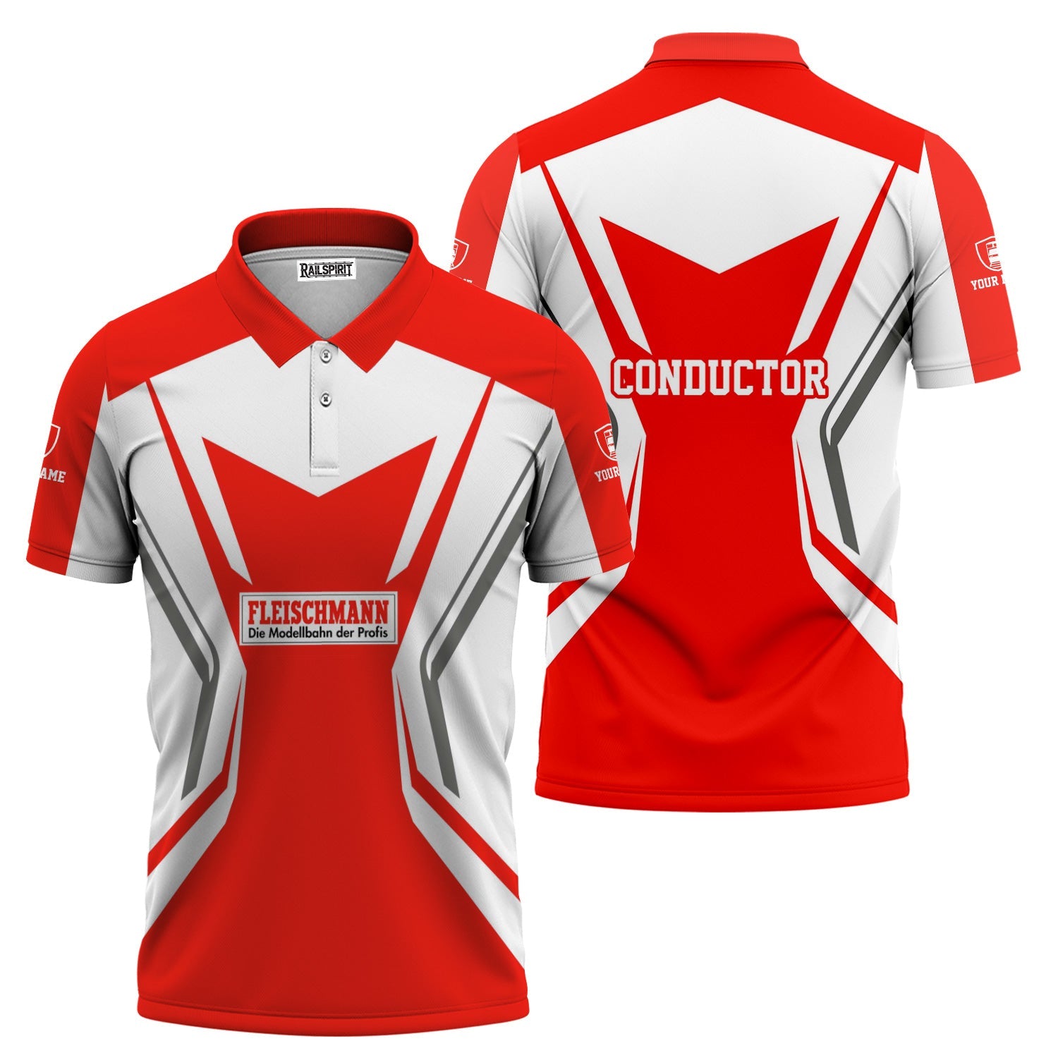 Railspirit Personalized Fleischmann And Western Railroad Polo Shirt Unique Style with Custom Job Train Shirt