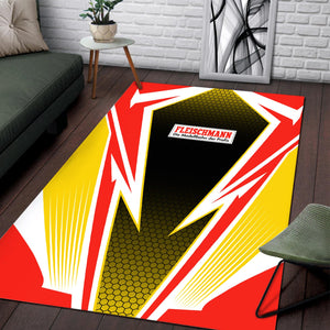 Railspirit Fleischmann And Western Railroad Area Rug Lightning Graphic Style Rug Gift Idea For Train Lover