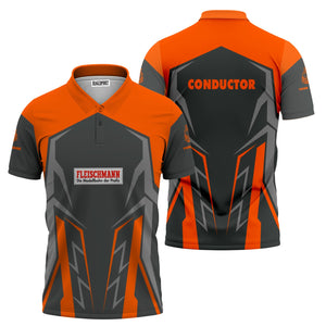 Railspirit Personalized Fleischmann And Western Railroad Polo Shirt Futuristic Design with Custom Job Train Shirt