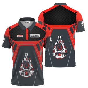 Railspirit Personalized Fleischmann And Western Railroad Polo Shirt Steam Locomotive Engine Graphic Train Shirt All Over Print