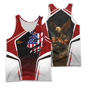 Railspirit Personalized Western Maryland Railway Men Tank Top American Eagle Vintage Train Shirt