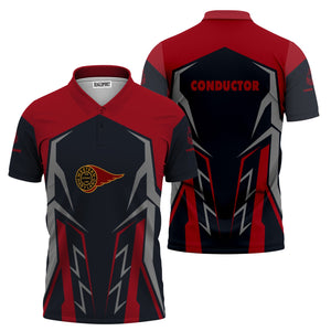 Railspirit Personalized Western Maryland Railway Polo Shirt Futuristic Design with Custom Job Train Shirt