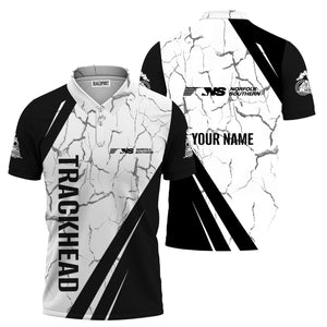 Railspirit Personalized Norfolk Southern Railway Polo Shirt Crackle Texture Style Train Shirt For Trackhead