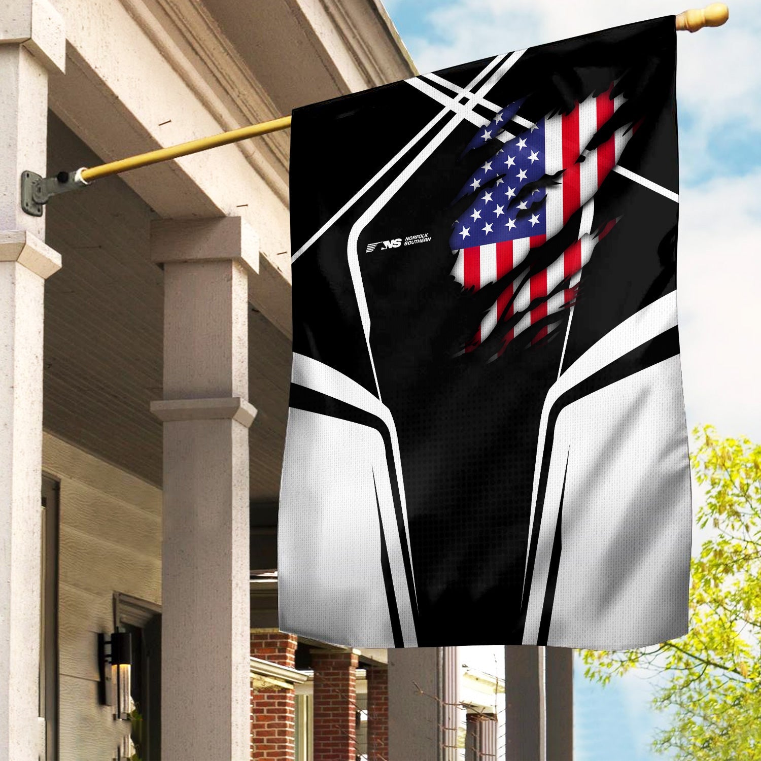 Railspirit Personalized Norfolk Southern Railway Garden Flag American Vintage All Over Printed Flag
