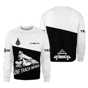 Railspirit Personalized Norfolk Southern Railway Sweatshirt One Track Mind Train Sweater Gift Idea For Train Lover