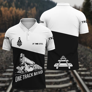 Railspirit Personalized Norfolk Southern Railway Polo Shirt One Track Mind Unisex Train Shirt Gift Idea For Train Lover