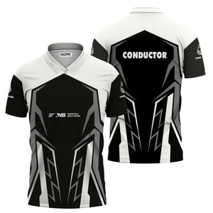 Railspirit Personalized Norfolk Southern Railway Polo Shirt Futuristic Design with Custom Job Train Shirt