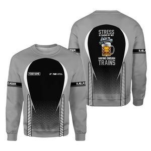 Railspirit Personalized Norfolk Southern Railway Sweatshirt Stress Is Caused By Not Having Enough Trains Shirt All Over Print Shirt