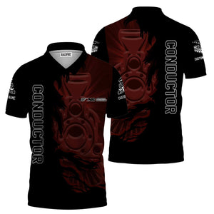 Railspirit Personalized Norfolk Southern Railway Polo Shirt Blazing Style with Custom Position Train Shirt