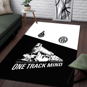 Railspirit Personalized Norfolk and Western Railway Area Rug One Track Mind N&W Train Rug Gift Idea For Train Lover