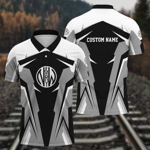 Railspirit Personalized Norfolk and Western Railway Polo Shirt N&WStrong Line Style Train Unisex Shirt All Over Print