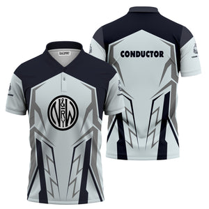 Railspirit Personalized Norfolk and Western Railway Polo Shirt Futuristic Design with Custom Job N&W Train Shirt