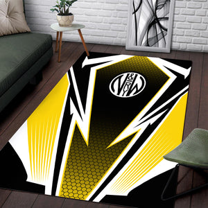 Railspirit Norfolk and Western Railway Area Rug Lightning Graphic Style N&W Rug Gift Idea For Train Lover