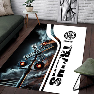 Railspirit Personalized Norfolk and Western Railway Area Rug Railroad Crossing Sign N&W Rug All Over Print