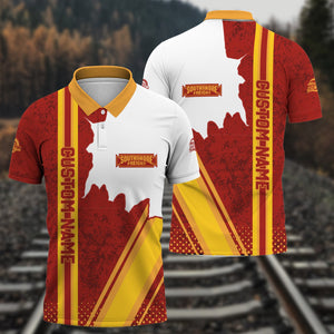 Railspirit Personalized Chicago South Shore and South Bend Railroad Polo Shirt All Over Printed Unisex Shirt