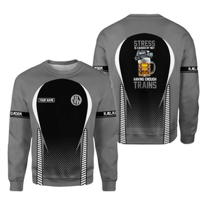 Railspirit Personalized Norfolk and Western Railway Sweatshirt Stress Is Caused By Not Having Enough Trains N&W Shirt All Over Print Shirt