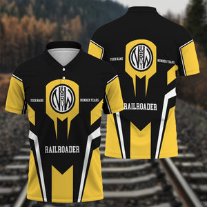 Railspirit Personalized Norfolk and Western Railway Polo Shirt Custom Year Railroader N&W Shirt Gift Idea For Train Lover