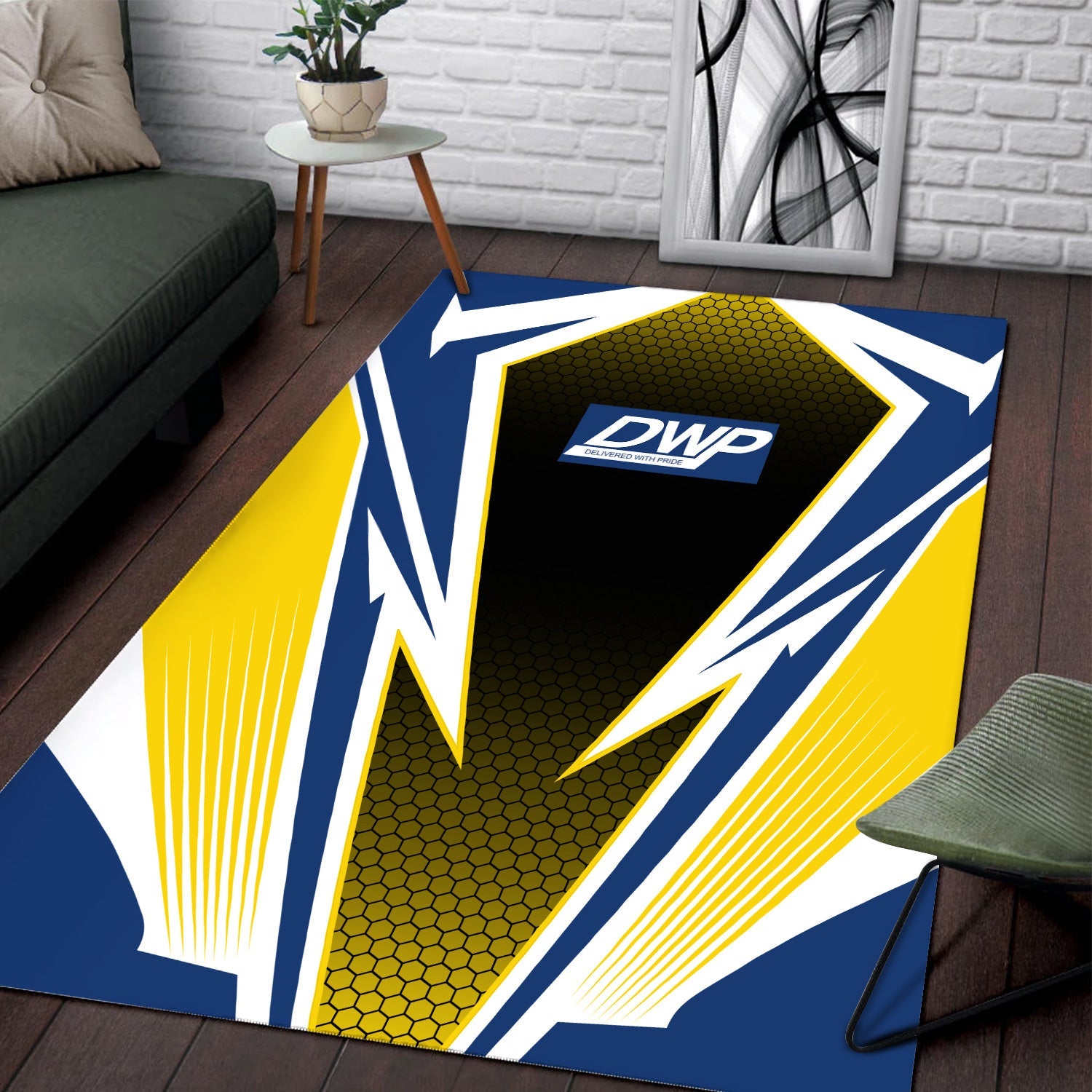 Railspirit Duluth, Winnipeg and Pacific Railway Area Rug Lightning Graphic Style Rug Gift Idea For Train Lover