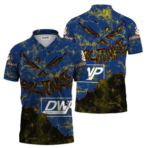 Railspirit Personalized Duluth, Winnipeg and Pacific Railway Polo Shirt Torn Graphic Style Train Shirt For Rail Junkie