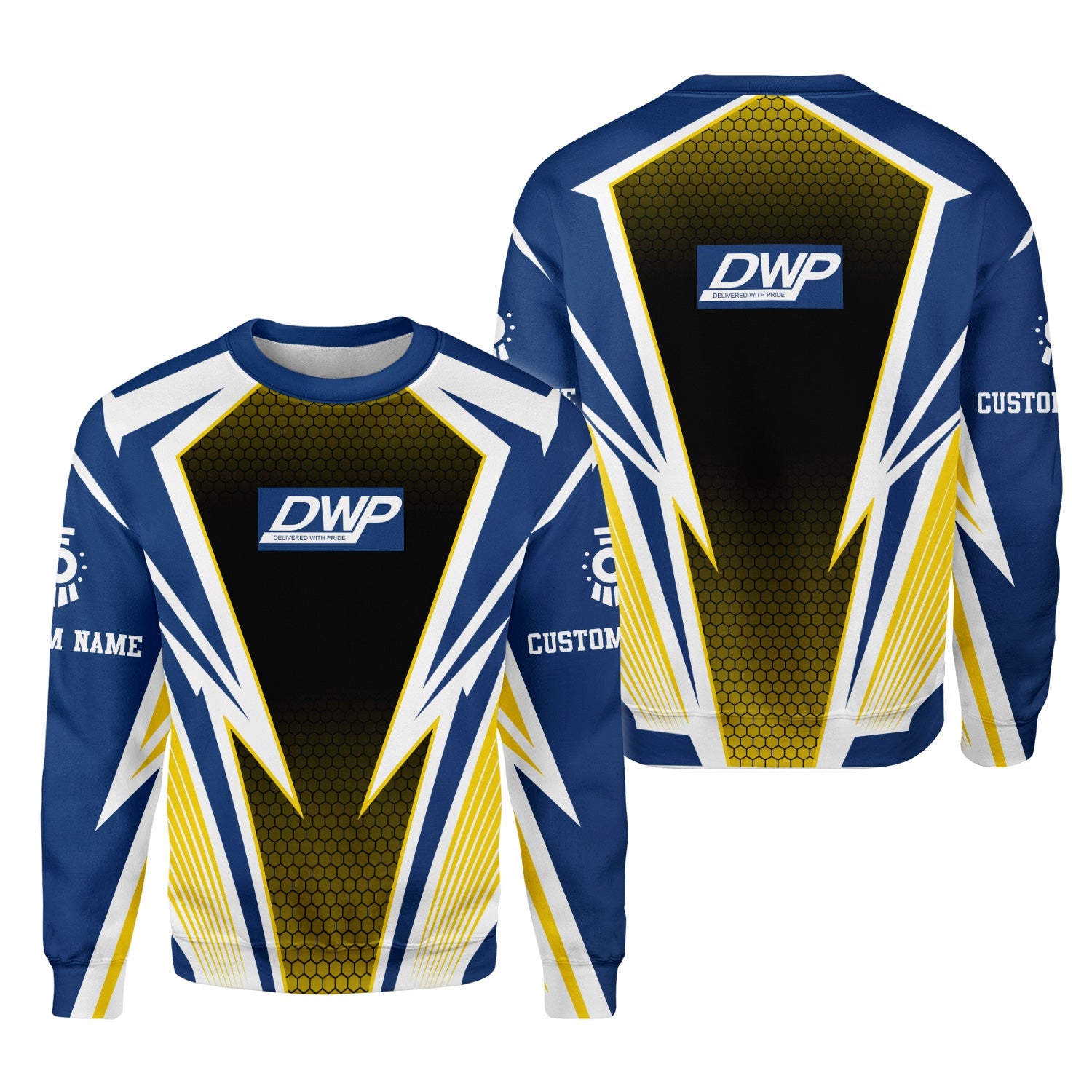 Railspirit Personalized Duluth, Winnipeg and Pacific Railway Sweatshirt Lightning Graphic Style Shirt Gift Idea For Train Lover