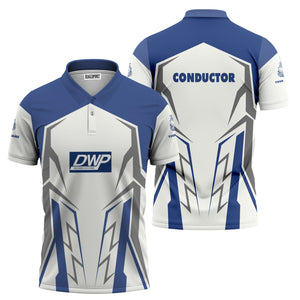 Railspirit Personalized Duluth, Winnipeg and Pacific Railway Polo Shirt Futuristic Design with Custom Job Train Shirt