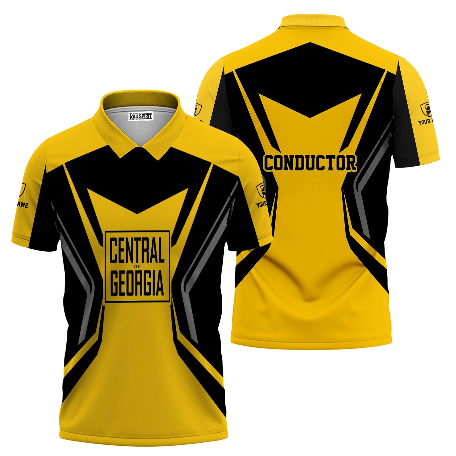 Railspirit Personalized Central of Georgia Railway Polo Shirt Unique Style with Custom Job Train Shirt