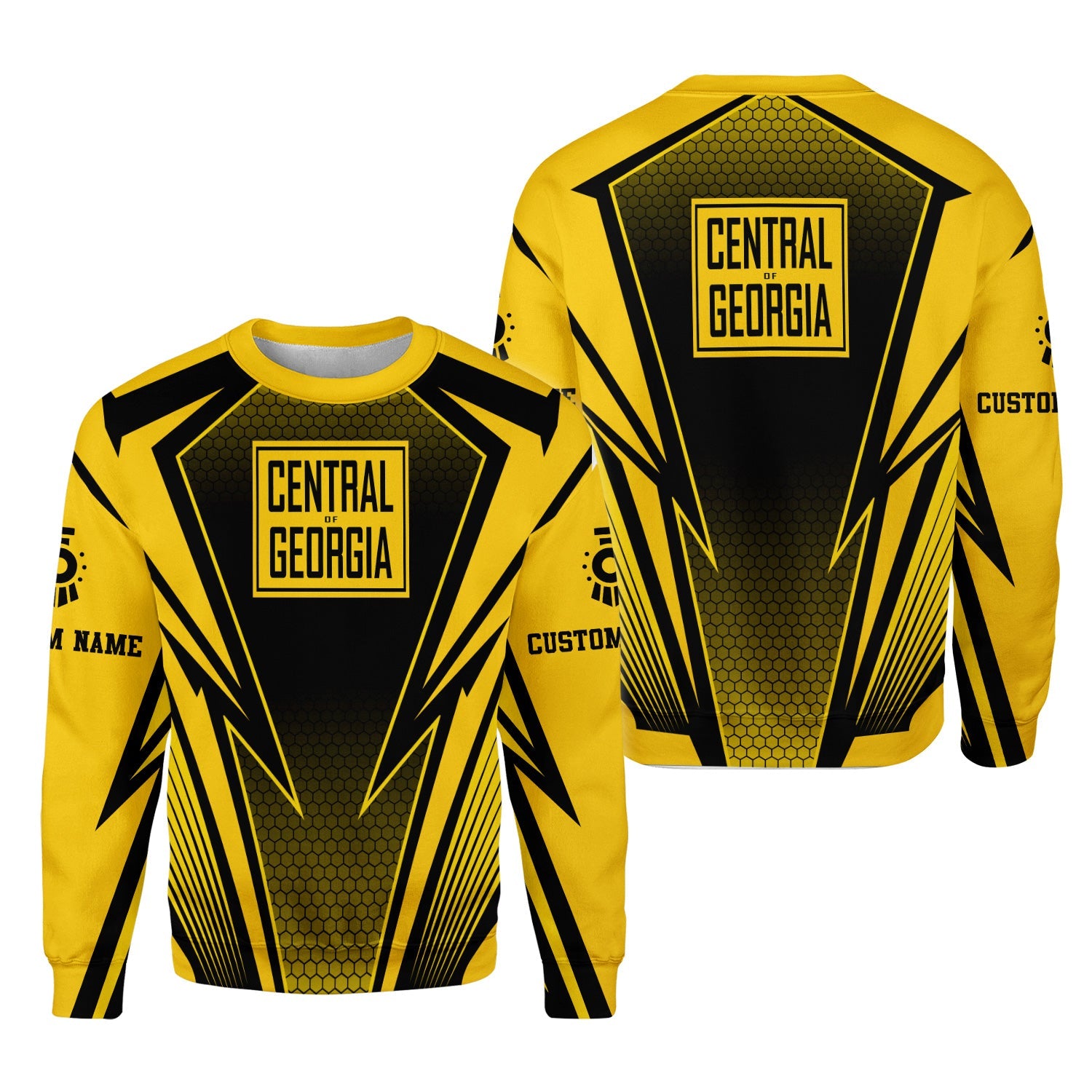 Railspirit Personalized Central of Georgia Railway Sweatshirt Lightning Graphic Style Shirt Gift Idea For Train Lover