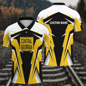 Railspirit Personalized Central of Georgia Railway Polo Shirt Strong Line Style Train Unisex Shirt All Over Print