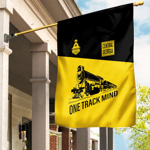 Railspirit Personalized Central of Georgia Railway Garden Flag One Track Mind Flag Gift Idea For Train Lover