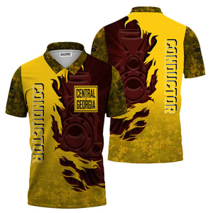 Railspirit Personalized Central of Georgia Railway Polo Shirt Blazing Style with Custom Position Train Shirt