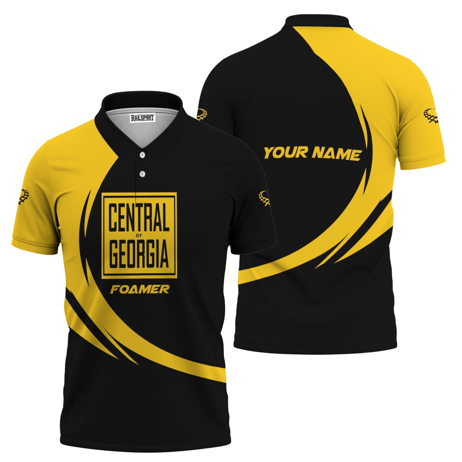 Railspirit Personalized Central of Georgia Railway Polo Shirt Unique Graphic Style Shirt For Train Enthusiasts