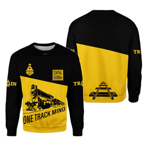 Railspirit Personalized Central of Georgia Railway Sweatshirt One Track Mind Train Sweater Gift Idea For Train Lover