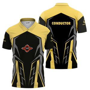 Railspirit Personalized Texas and Pacific Railway Polo Shirt Futuristic Design with Custom Job Train Shirt