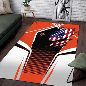 Railspirit Personalized Texas and Pacific Railway Area Rug American Eagle Vintage Train Rug