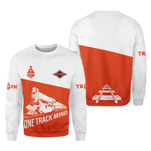 Railspirit Personalized Texas and Pacific Railway Sweatshirt One Track Mind Train Sweater Gift Idea For Train Lover