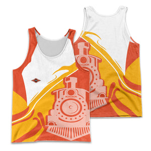 Railspirit Personalized Texas and Pacific Railway Men Tank Top Flame-Inspired Style Shirt Gift Idea For Train Lovers