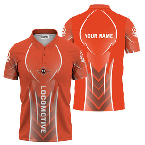 Railspirit Personalized Texas and Pacific Railway Polo Shirt Striking Line Style Train Shirt For Locomotive Lovers