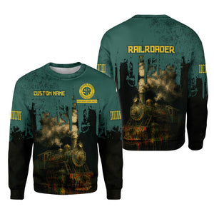 Railspirit Personalized Southern Railway U.S Sweatshirt Vintage Train Art Style SOU Shirt For Locomotive Fans